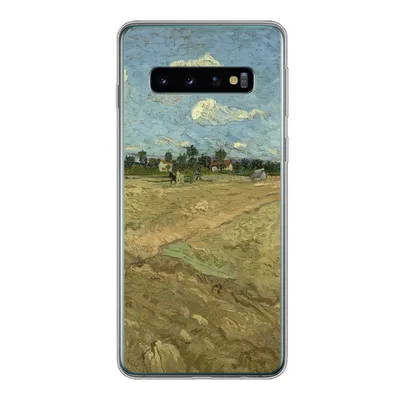 Produktbild von MuchoWow® Handyhülle Schutzhülle Hülle für Samsung Galaxy S10 Gepflügte Felder - Vincent van Gogh Silikon Softcase Handy Hülle - Handytasche