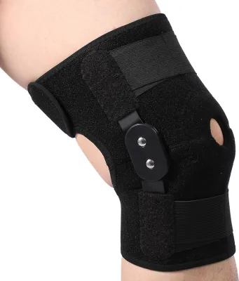 Produktbild von Neue modische, verstellbare Sport-Kniebandage, Beinkompressionsmanschetten (schwarze Scharniere)
