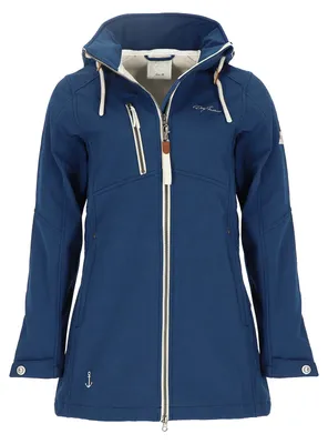 Produktbild von Dry Fashion Damen Softshellmantel Büsum - Softshelljacke Navy, Größe 48
