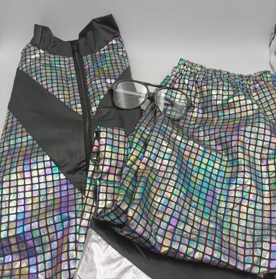 Immagine prodotto di tUTA DA TRAINING RIFLESSA anni '80 (top, pantaloni) taglia L