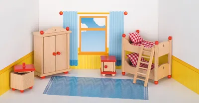 Produktbild von Goki Puppenmöbel Kinderzimmer, Puppenschlafzimmer, 3 Jahr(e), 530 g