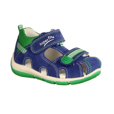 Produktbild von Superfit Freddy 00140-82, Blau/Grün, Kinderschuhe, Sandale, Jungs, NEU - Kinderschuhe Lauflernschuhe Gr. 18 - 26, Blau, leder/textil (velour)
