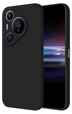 Zdjęcie produktu dla Silikonowy pokrowiec ochronny na telefon Huawei Pura 70 Pro czarny matowy pokrowiec na telefon komórkowy