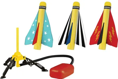 Produktbild von Luftdruckrakete – PhenoMINT Experimentierspielzeug für Kinder mit 3 bunten Raketen