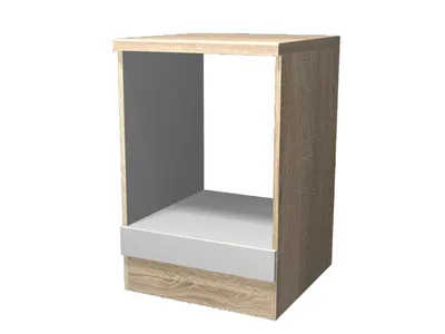 Produktbild von Herdumbauschrank - 60 cm breit - Hochglanz Weiß Sonoma Eiche – Valencia