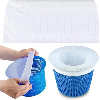 Produktbild von 20 Stš¹ck Pool Skimmer Socken,Skimmersocken fš¹r Pool, Sieb Fš¹r Zubeh?r, Filtersocken Skimmer,Skimmer Filter Netz fš¹r Schwimmbad Korb,Schwimmbad Pool Zubeh?r, Feinfilterung Skimmer Socken (20, Wei?)