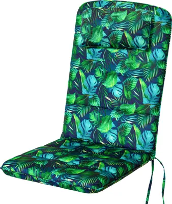 Zdjęcie produktu dla HOBBYGARDEN outdoor/indoor, poduszka na siedzisko, poduszka na siedzisko, poduszka na meble ogrodowe, na krzesla lub lezaki, poduszka, sofa, 121 x 50 x 6 cm, niebieskie liscie