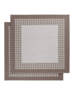 Produktbild von küchentuch 65x65 cm Baumwolle weiß/braun 2 Stück