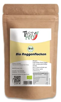 Produktbild von Tasty Pott  Roggenflocken im Beutel - 500g