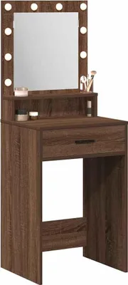 Obrázok produktu pre vidaXL Toaletný stolík hnedý dubový vzhľad 50 x 41 x 135 cm materiál na báze dreva
