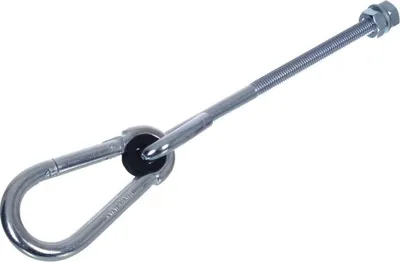 Produktbild von NAJDER Haken mit 10 mm Karabinerhaken M10x140 mm / 270 mm Schwenkhaken Schaukelhaken verzinkt
