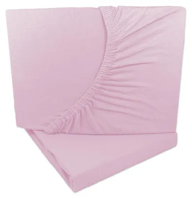 Produktbild von 2er Set Jersey Spannbettlaken Rosa 90x200 - 100x200 cm 100% Baumwolle