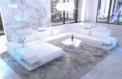 Produktbild von XXL Sofa Wohnlandschaft Venedig  Echtleder