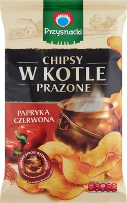 Obrázok produktu pre Przysnacki Chips W Kotle Prażone Papryka Czerwona 125 G