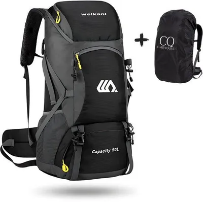 Produktbild von CarryQuest® - Rucksack 50L wasserdicht Schuhfach Schwarz