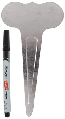 Produktbild von 6 Pflanzenschilder aus Verzinktem Metall mit wasserfestem Stift