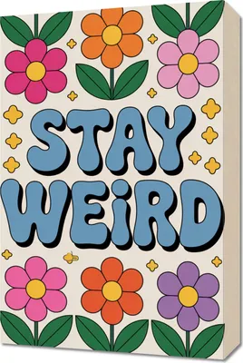 Produktbild von Bild 40x60cm Motivationsaffirmation Retro Vintage Für das Wohnzimmer Stay Weird