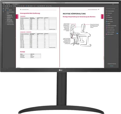 Produktbild von LG 27BP55U-B, 68,6 cm (27"), 3840 x 2160 Pixel, 4K Ultra HD, LED, 5 ms, Silber
