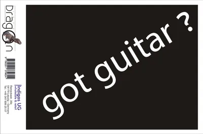 Produktbild von Aufkleber / Autoaufkleber - JDM / Die cut / Auto / OEM - Got guitar - 210X50 mm rot - Heckscheibe / Heckscheibenaufkleber