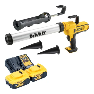 Produktbild von DeWalt DCE 581 P2K Akku Kartuschenpistole 18 V 310 ml + 2x Akku 5,0 Ah + Ladegerät + Koffer