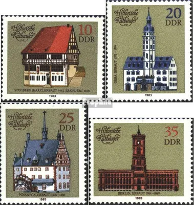 Produktbild von Briefmarken DDR 1983 Mi 2775-2778 (kompl.Ausg.) FDC Historische Rathäuser
