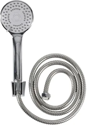 Produktbild von Handbrause-Set Basic 3tlg. Chrome Multifunktionsbrause Duschbrause Duschschlauch Duschkopf Brausekopf