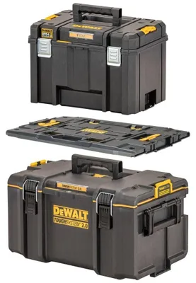Werkzeugkoffer DEWALT TSTAK VI 2.0 DWST83346-1 mit TOUGHSYSTEM DS300 und Adapter