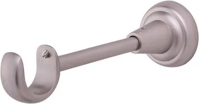 Produktbild von MDEKOR Wandträger 1-läufig Chrom Matt TYP R Wandhalter mit Metallmontageplatte für Gardinenstange 19 mm Abstand kürzbar