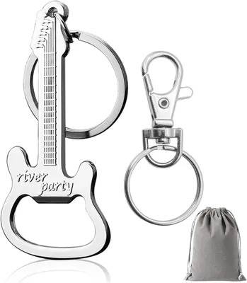 Image de Porte-clés en forme de guitare - Ouvre-bouteille - Gadgets originaux - Cadeaux pour hommes et femmes