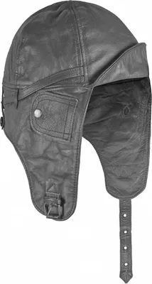 Produktbild von Flieger Lederhaube schwarz, L
