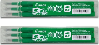 Produktbild von Pilot Frixion Ball Ersatzminen 0.5 grün - 6er-Set