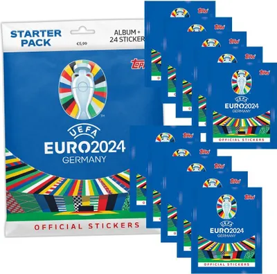 Produktbild von UEFA EURO 2024 Germany - Sammelsticker - 1 Starter Pack + 10 Tüten