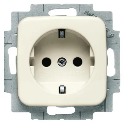 Imagen del producto de BJ Duro 2000 SI Schuko, combinación de enchufe y toma de corriente, modelo 20EUCKS-212, con protección reforzada, color blanco