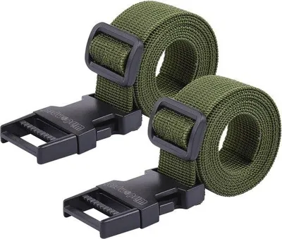 Produktbild von Famanu Bagageriemen Set - Verstellbar und mit Schnellschnalle, 122 cm, Legergroen