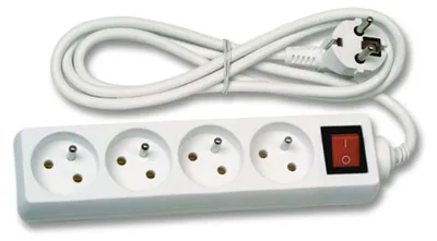 Image de Rallonge Ecolite 5 m, 4 prises avec interrupteur FK4-5