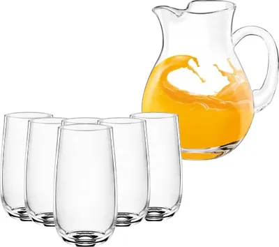 Produktbild von Zestaw szklanek i karafek Wilmax, 6 szklanek i 1 karafka, WL-888370/1C-888022/A6