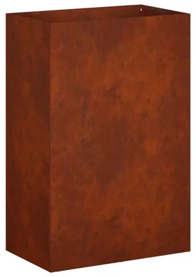 Immagine prodotto di vidaXL Vaso da giardino effetto ruggine, 40 x 30 x 75 cm, acciaio resistente agli agenti atmosferici