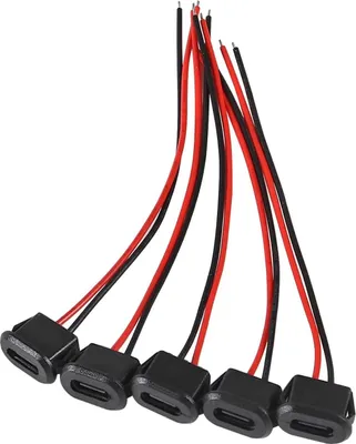 Produktbild von STK 3A Schnelllade-Typ-C-Buchse, 2 Draht USB C Buchse mit Schnappnut Schnalle