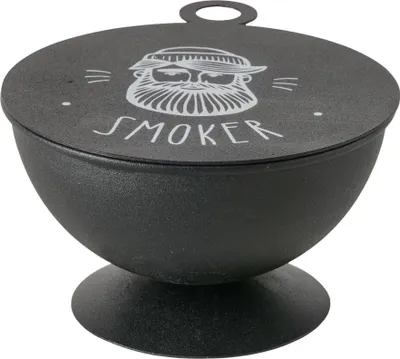 Image de Cendrier à vent « Smoker » – Cendrier tempête en métal, noir