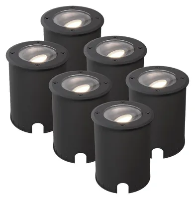 Produktbild von hoftronic LED-Bodeneinbaustrahler 5W 4000K IP67 Schwarz dimmbar rund