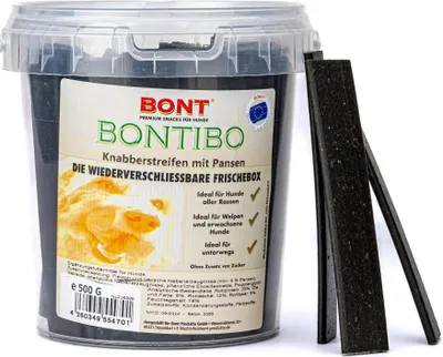Produktbild von Bontibo Knabberstreifen mit Pansen 500g