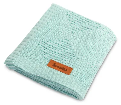 Sensillo Babydecke, 100 % Viskose aus Bambus, 100 x 80 cm, Mintgrün
