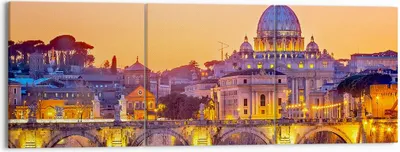 Produktbild von Bild auf Leinwand - Leinwandbild - Rom Italien Basilika Geschichte - 150x50cm - Wand Bild - Wanddeko - Leinwanddruck - Bilder - Kunstdruck - Leinwand bilder - Wandkunst - CA150x50-2704