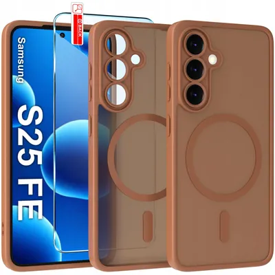 Immagine prodotto di Custodia magnetica opaca per Samsung S25 Fe | Compatibile con MagSafe, resistente + vetro