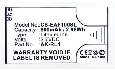 Produktbild von Akku für Emporia VF1C Li-Ion 3,7 Volt 800 mAh schwarz.