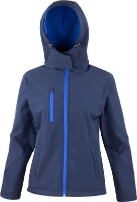 Produktbild von Result Core Lite Damen Softshell-Jacke mit Kapuze BC3252 (M) (Dunkelblau/Royal)