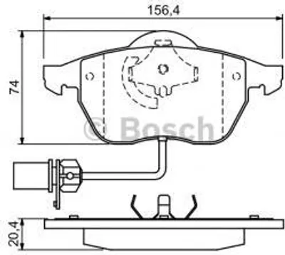 Produktbild von Bosch Bremsbelagsatz, Scheibenbremse  0 986 424 482