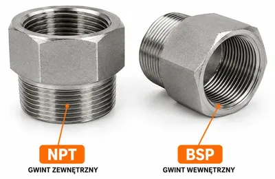 Produktbild von POLBERIS Adapter aus Edelstahl 3/8'' NPT x BSP stal 316