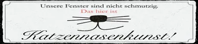 Produktbild von vianmo Holzschild 46x10 cm Katzennasenkunst