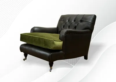 Obrázok produktu pre Chesterfield dizajnové kreslo Čalúnenie pohovky textilné pohovky 1 miestna obývačka